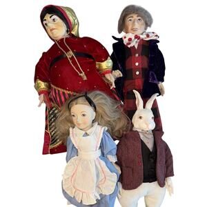 4 Faith Wick Dakin Alice In Wonderland Dolls Mad Hatter Queen Of Hearts Rabbit